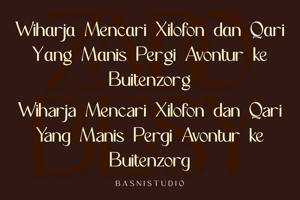ZADOBESY Sans Serif Font, a Sans Serif Font by Basnistudio (Photo 5 of 12)
