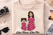Embroidery Mother Daughter PNG Desig, an Illustration by CrexoraLab (Thumbnail 4 of 4)