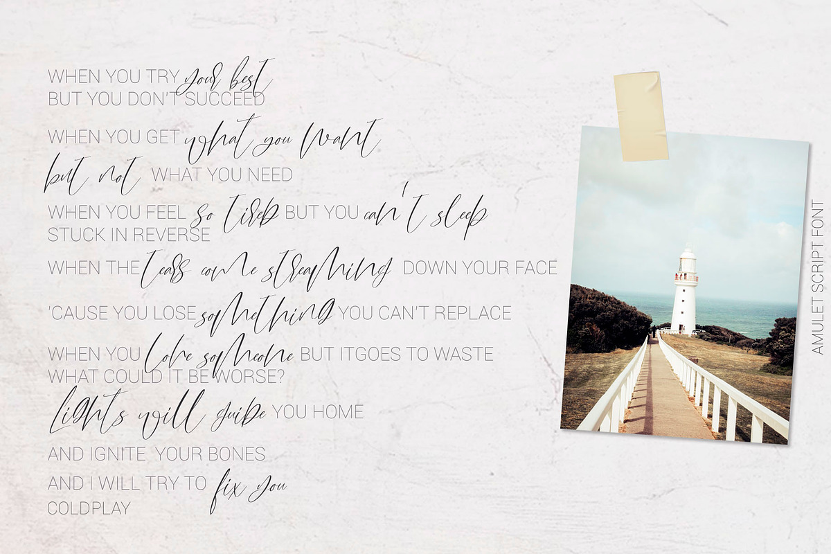 Amulet. Signature Script Font preview 7