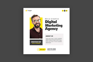 Marketing Agency Social Media Post, a Social Media Template by Saman Osama