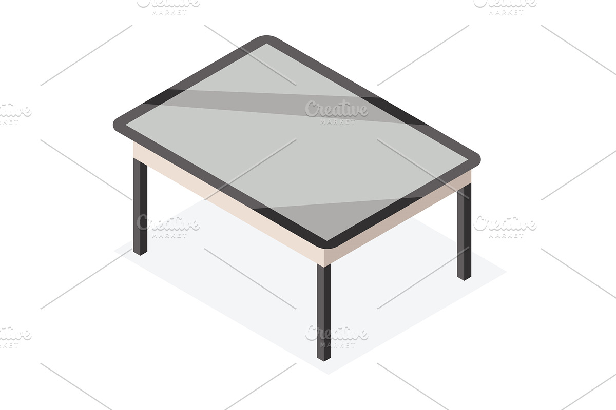 Isometric interior furniture, icon, an Object Illustration by the8monkey