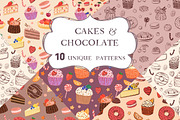 Cakes & Chocolate Patterns, a Pattern Graphic by Irina Diasli (Thumbnail 1 of 7)