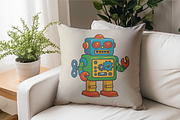Retro Toy Robots Clipart & Posters, an Object Graphic by Blynn Pippen (Thumbnail 12 of 23)