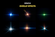 100+ Lens Flare Overlay Effects, an Object Graphic by Mikel Blazgad (Thumbnail 2 of 10)