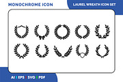 Laurel Wreath Icon Botanical Set, a Solid Icon by Fontmine Studio (Thumbnail 1 of 3)