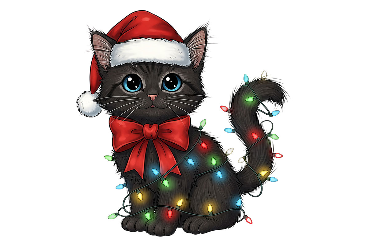 Angry Christmas black cats, an Object Graphic by Pixxel_Studio (Photo 5 of 6)