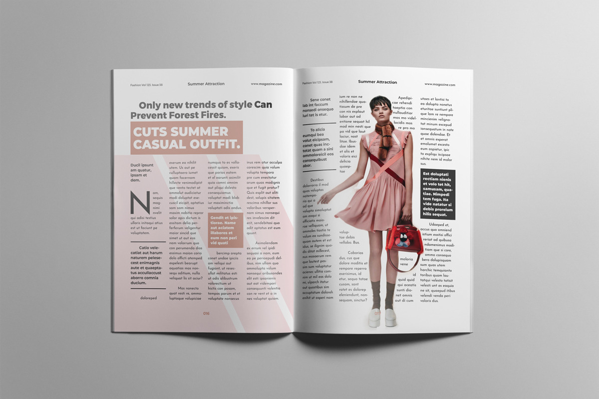 Layout Design for Fashion Magazines