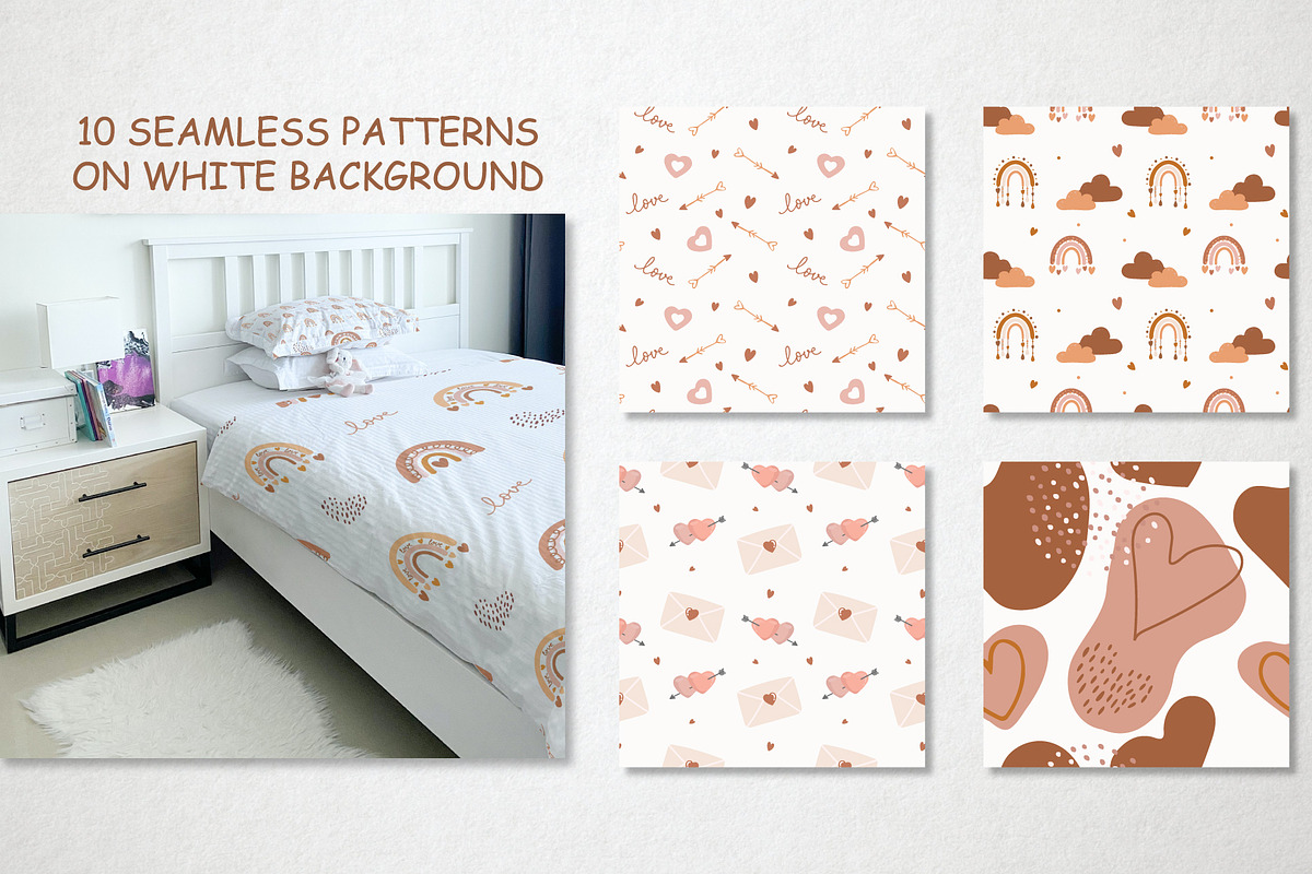 Boho Valentine's Day, a Pattern Graphic by linakilljoy (Photo 2 of 8)