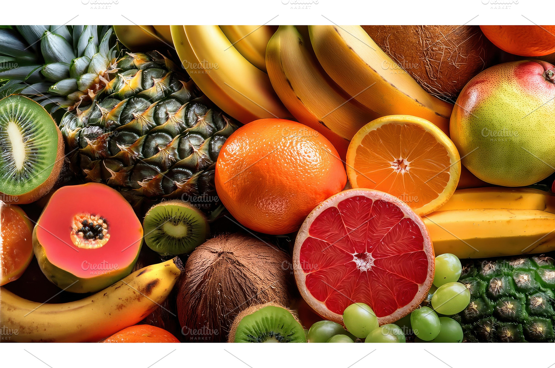 A vibrant assortment of tropical, a Food & Drink Photo by Igor Tichonow