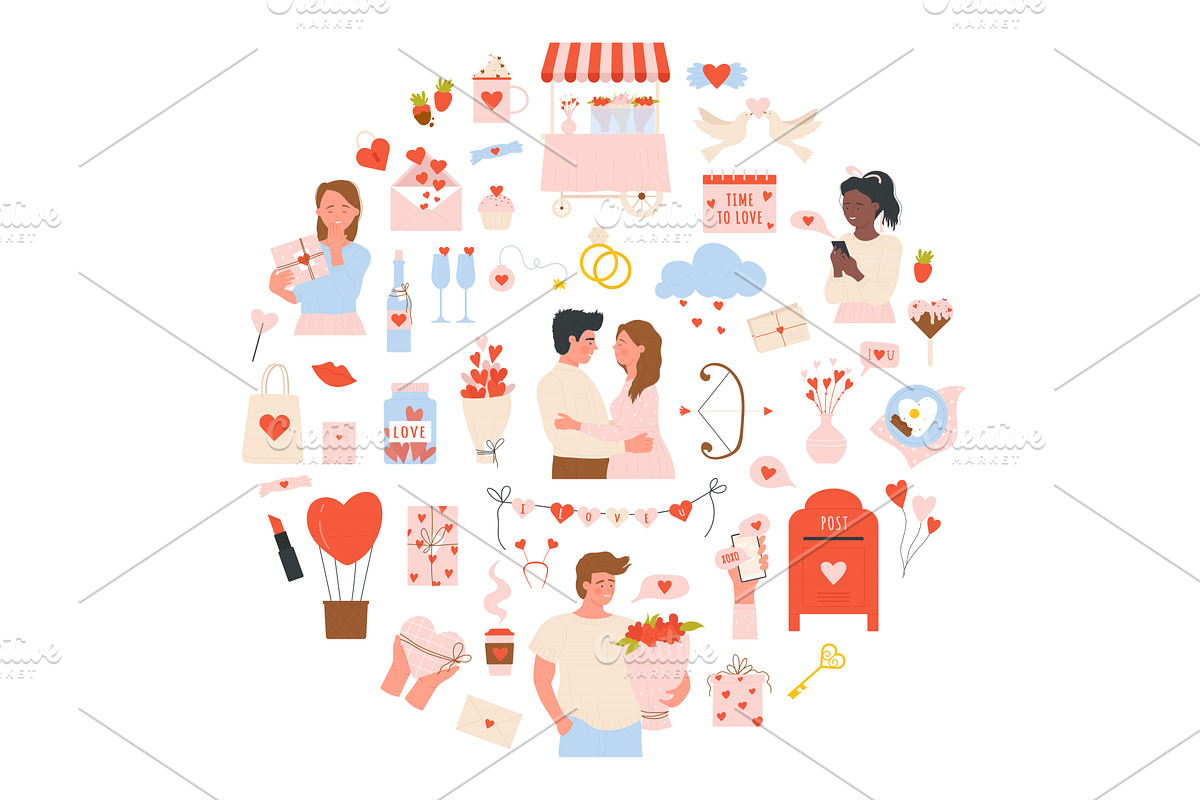 A beautiful and romantic vector, an Object Illustration by Flashvector