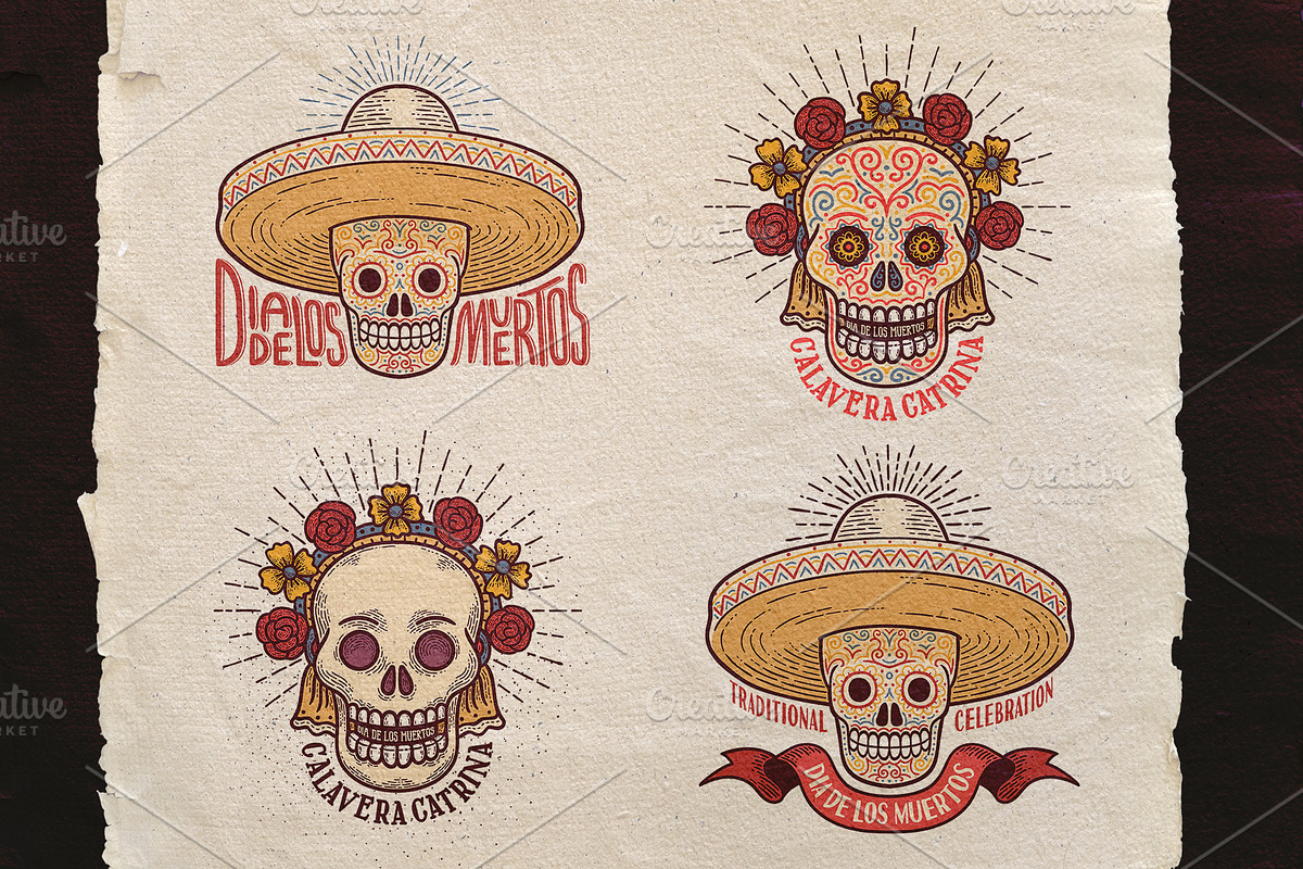 Day of the Dead Sugar Skull, a Branding & Logo Template by Agor2012 shop (Photo 2 of 4)