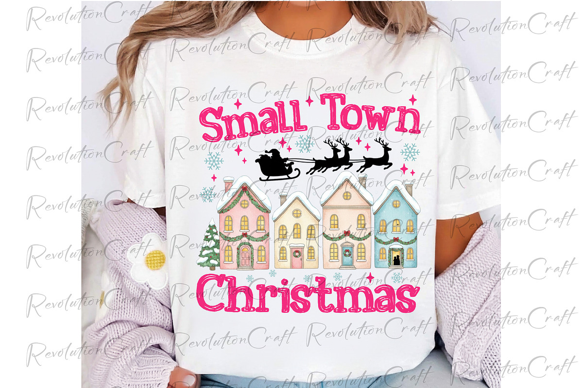 Small Town Christmas Png, Christmas, an Illustration by OK Design (Photo 2 of 4)