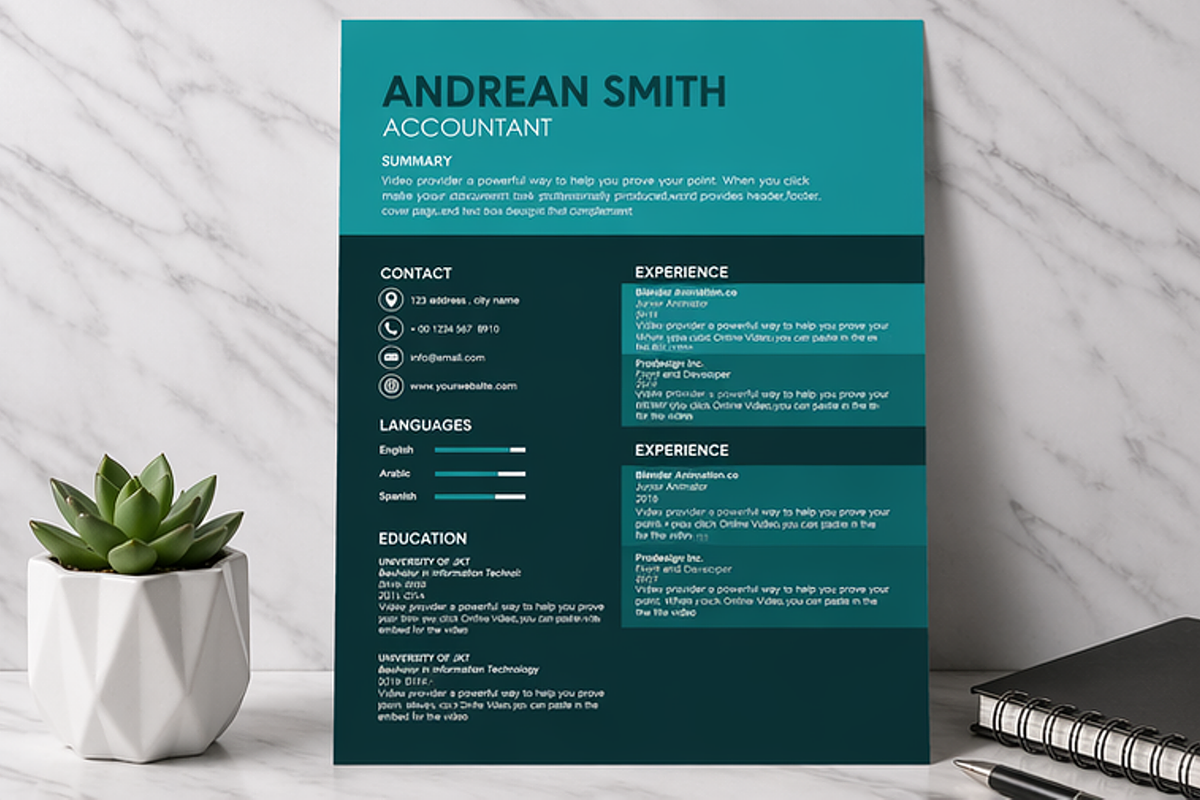 MODERN RESUME TEMPLATE (R8), a Resume Template by dulchaer29 (Photo 3 of 4)