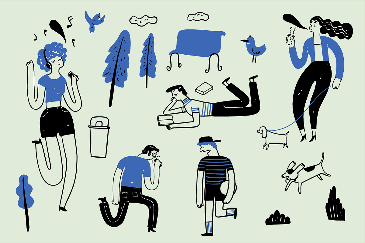 Hand drawn outdoor life activities, a Decorative Illustration by Huza Studio (Photo 8 of 9)