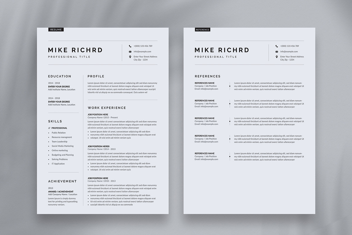 Clean Resume CV, a Resume Template by Aspect_Studio (Photo 6 of 6)