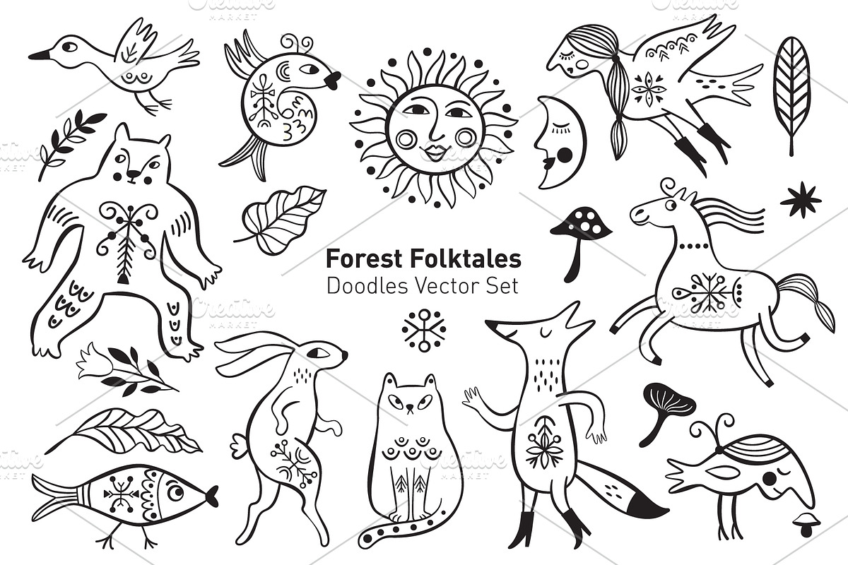 Modern Folk Collection, a Decorative Illustration by lenlis (Photo 7 of 16)
