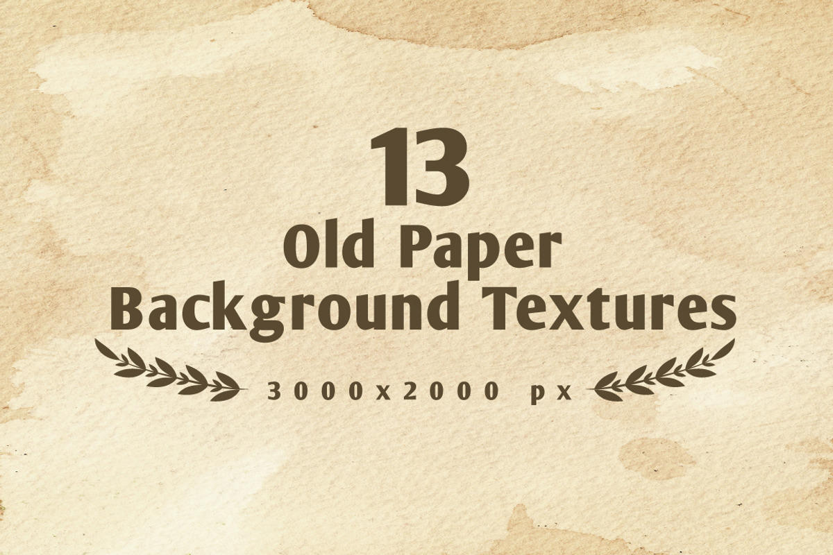 Set of 13 old paper backgrounds