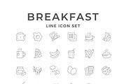 Set line icons of breakfast, an Outline Icon by motorama (Thumbnail 1 of 2)