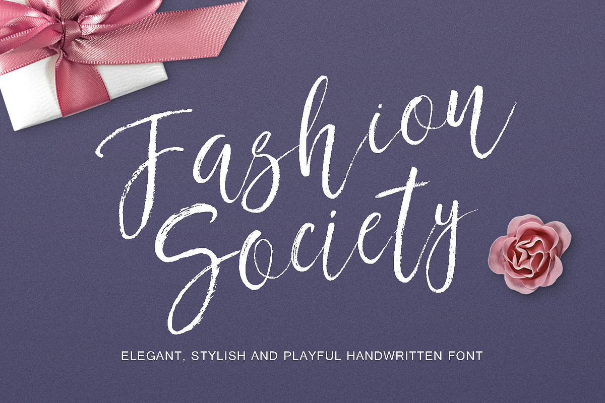 Fashion society handwritten font