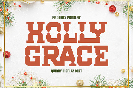 Holly Grace - Quirky Display Font, a Slab Serif Font by Pian45 Studio