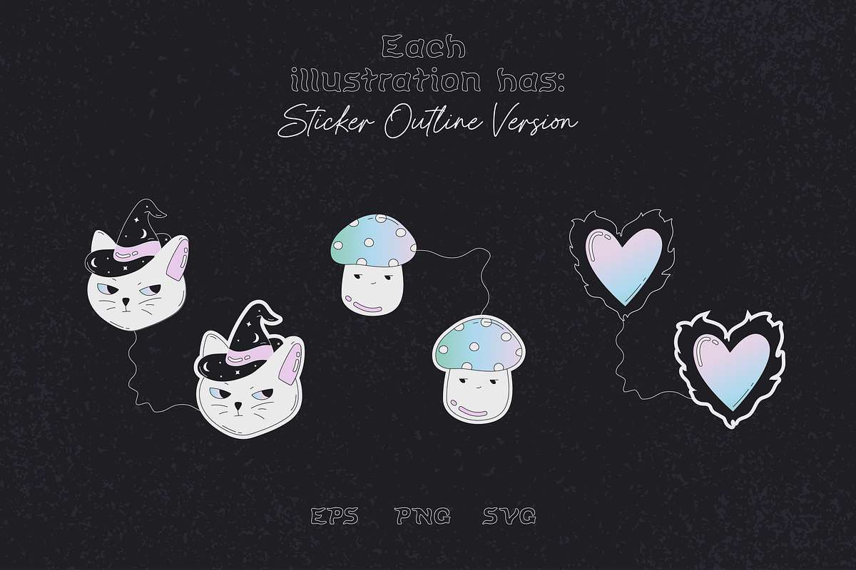 Cute Creepy Halloween Graphics, an Object Graphic by Animoon (Photo 5 of 14)