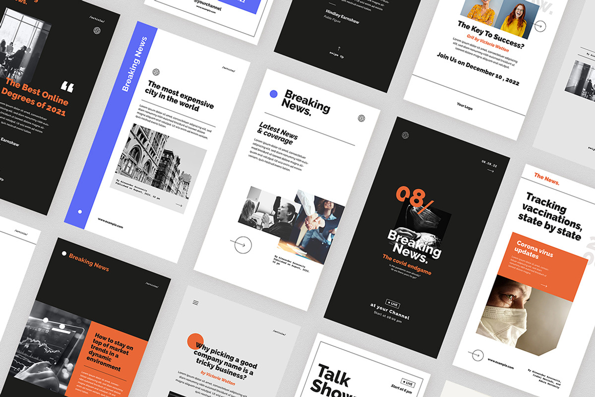Newsroom Social Media Pack, a Social Media Template by Vynetta (Photo 8 of 11)