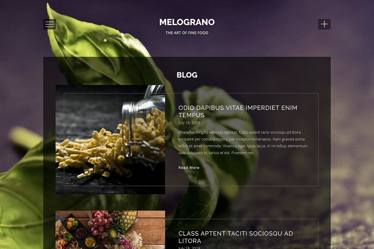Melograno - Restaurant & Bar Theme, a WordPress Template by Viva Themes (Photo 3 of 3)