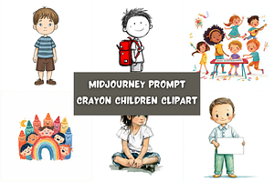 Prompt Crayon Children Clipart, a Decorative Illustration by Creative design