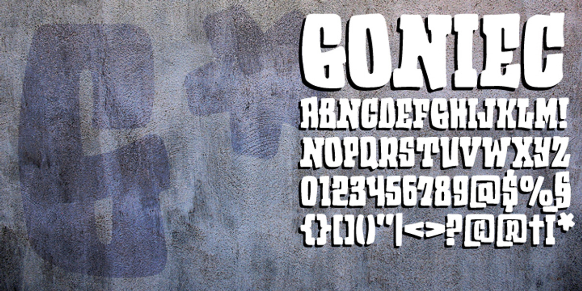 Goniec, a Font by GRIN3 (Nowak)