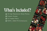 15 Dark Botanical Backgrounds, a Wallpaper Graphic by Incomelion (Thumbnail 2 of 6)
