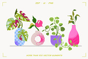 Floral stickers & patterns bundle, an Object Illustration by UnaAnya (Thumbnail 2 of 10)