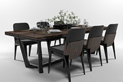 Dining furniture set 2807, a Furniture 3D Model by inDahouze (Thumbnail 1 of 11)