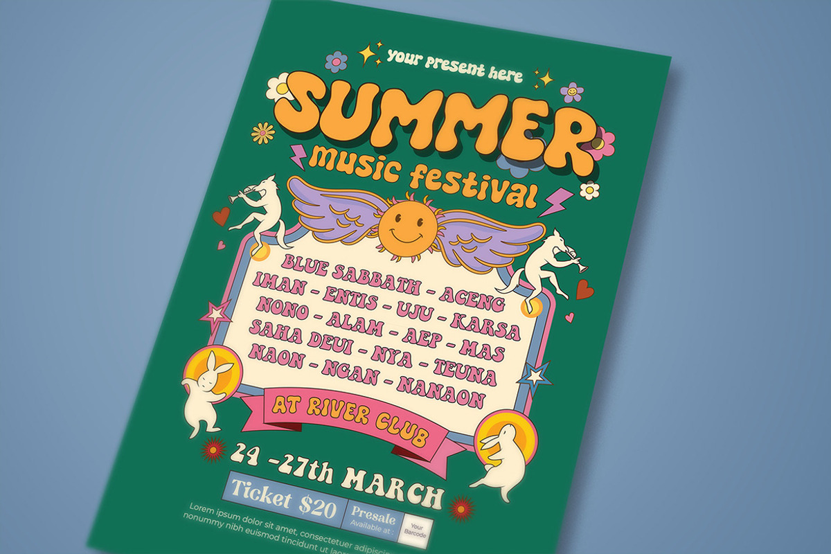 Summer Music festival Flyer, a Flyer Template by megarez (Photo 3 of 3)