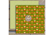 Kawaii Burgers Digital Papers, a Pattern Graphic by JennyL Designs (Thumbnail 5 of 6)