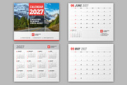 Wall Calendar 2027 (WC037-27-S), a Stationery Template by mikhailmorosin (Thumbnail 3 of 6)