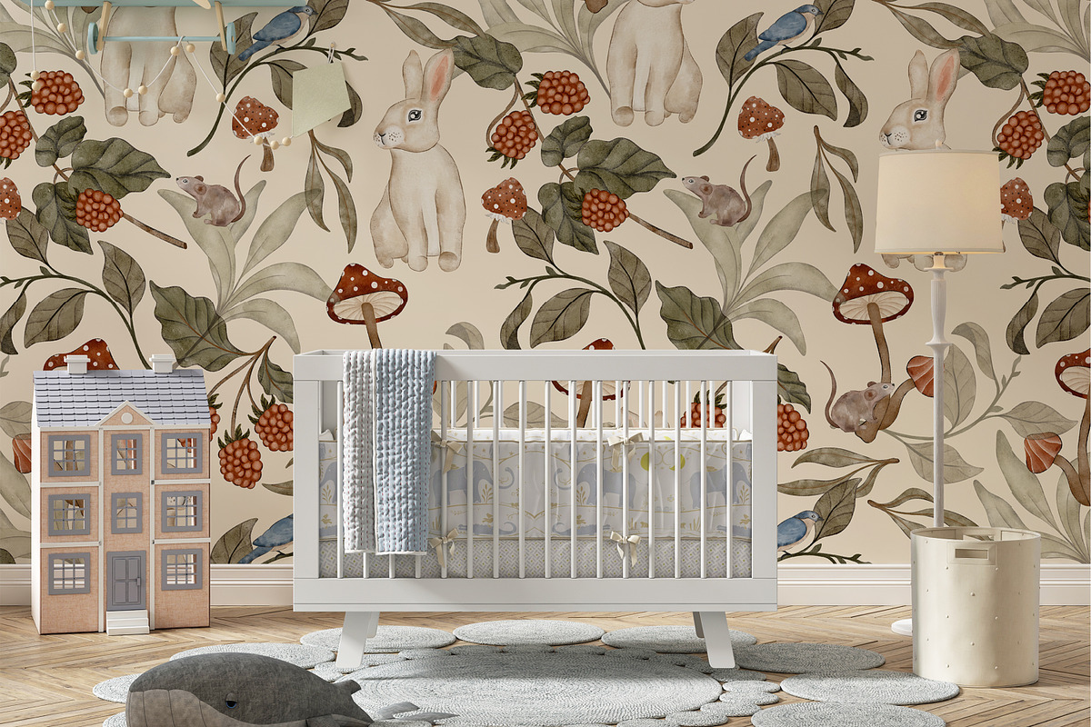 Watercolor Dark Forest Nursery Set, an Animal Illustration by Pati Paints (Photo 8 of 13)
