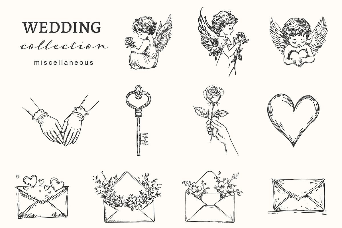 Elegant Wedding Illustration Bundle, an Object Illustration by NatalieArtShop (Photo 10 of 13)