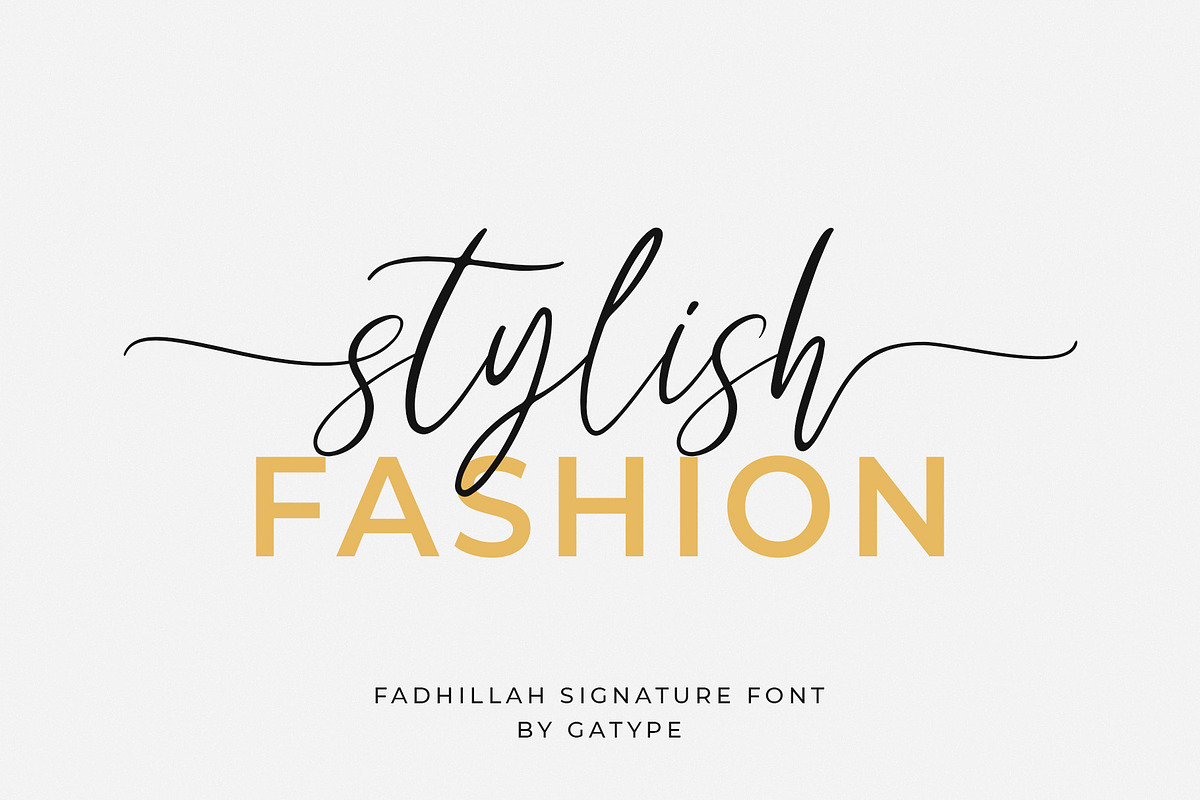 Fadhillah Signature, a Script Font by Gatype (Photo 5 of 7)