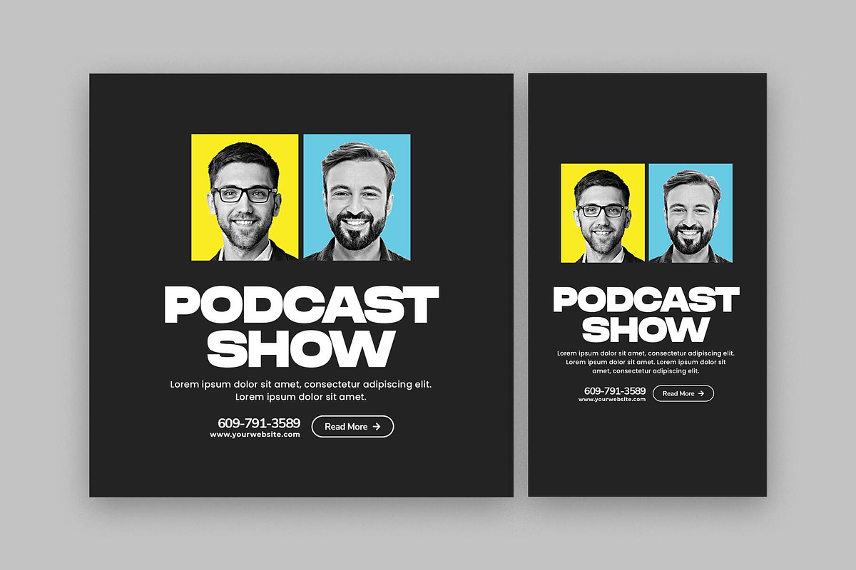 Podcast Talk Show Instagram Bundle, a Social Media Template by Saman Osama (Photo 1 of 7)