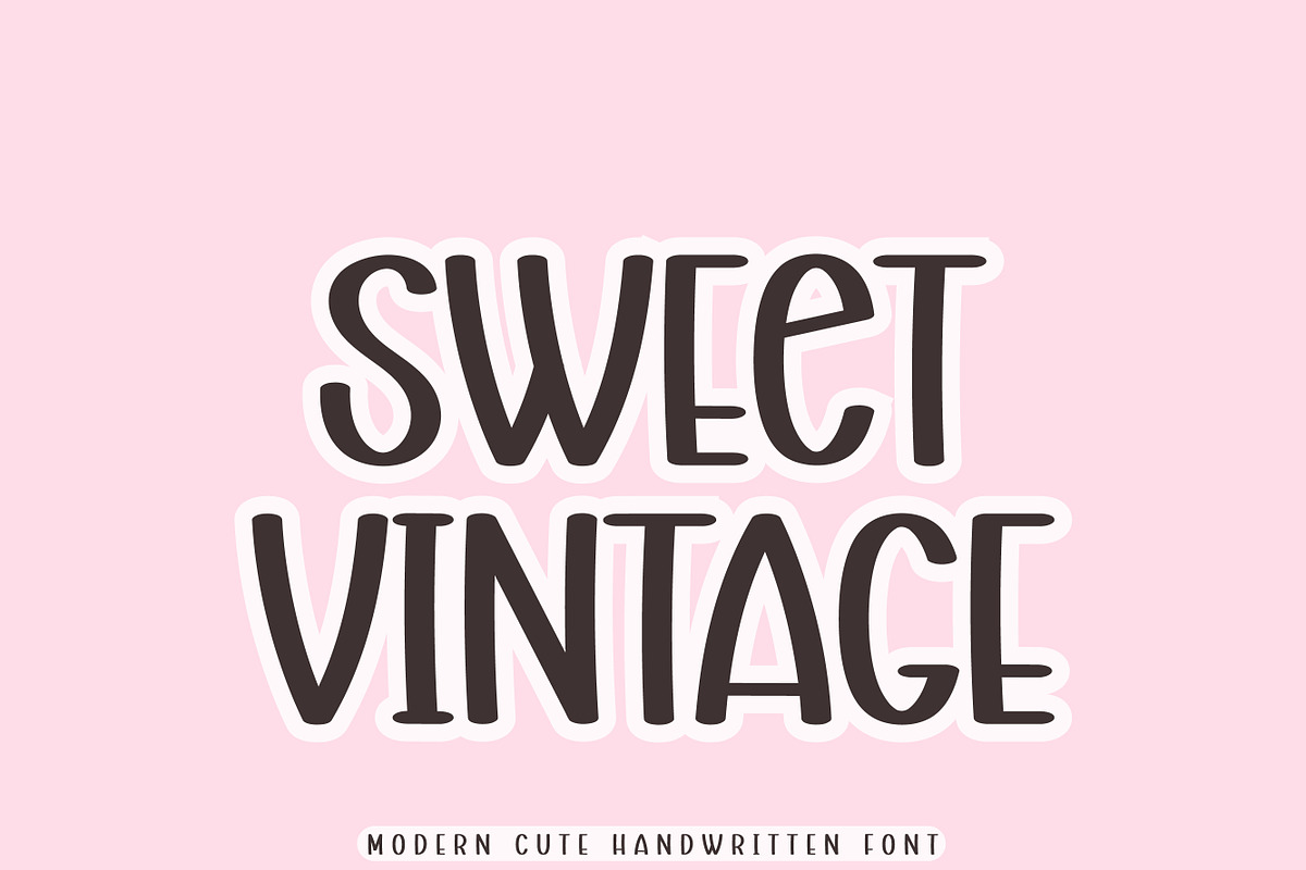 Sweet Vintage - Modern Font, a Sans Serif Font by MaxArt Foundry (Photo 1 of 4)