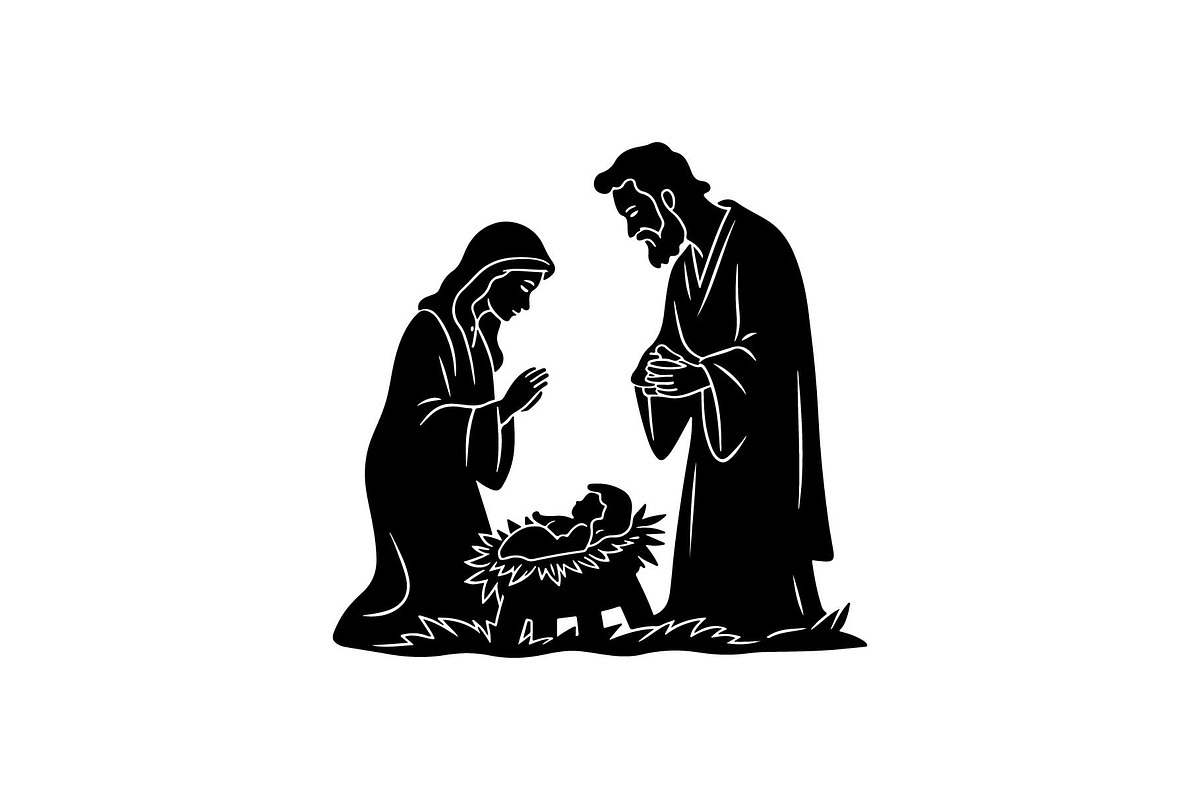 Christmas Nativity & Forest vector, an Object Graphic by yasushie (Photo 3 of 7)