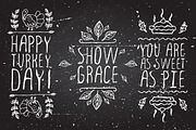 Thanksgiving - handdrawn elements, an Illustration by AV Design (Thumbnail 2 of 4)