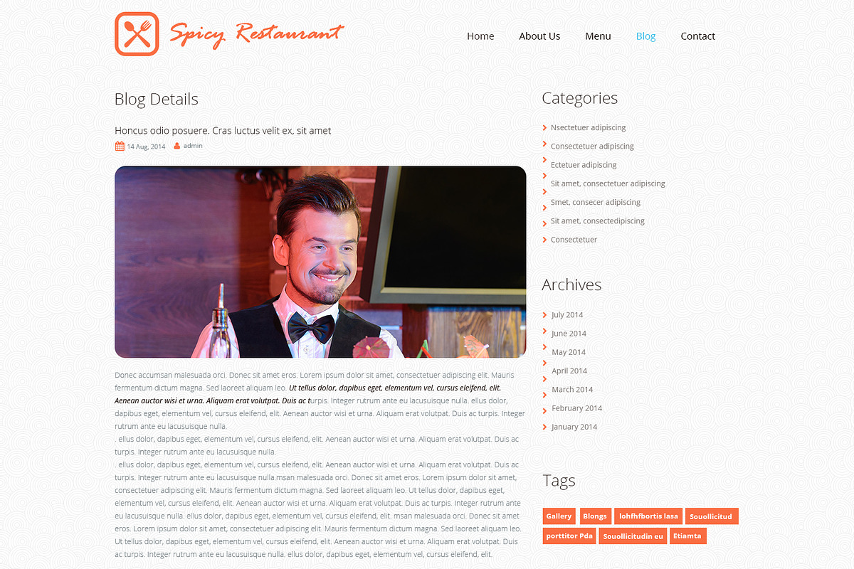 Cafe and Restaurant PSD Template, a Websites & App Template by WebbyTemplates (Photo 6 of 7)