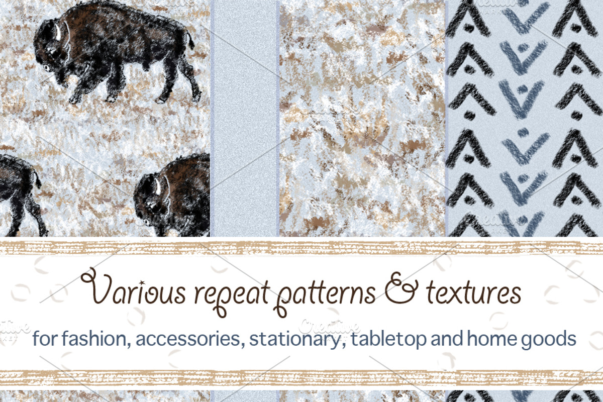 Snow Buffalo Wanderlust Collection, an Animal Illustration by Black Bunny Design Studio (Photo 6 of 11)