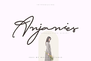 Anjanies | Handwritten Script, a Script Font by Mozyen Studio (Thumbnail 1 of 11)