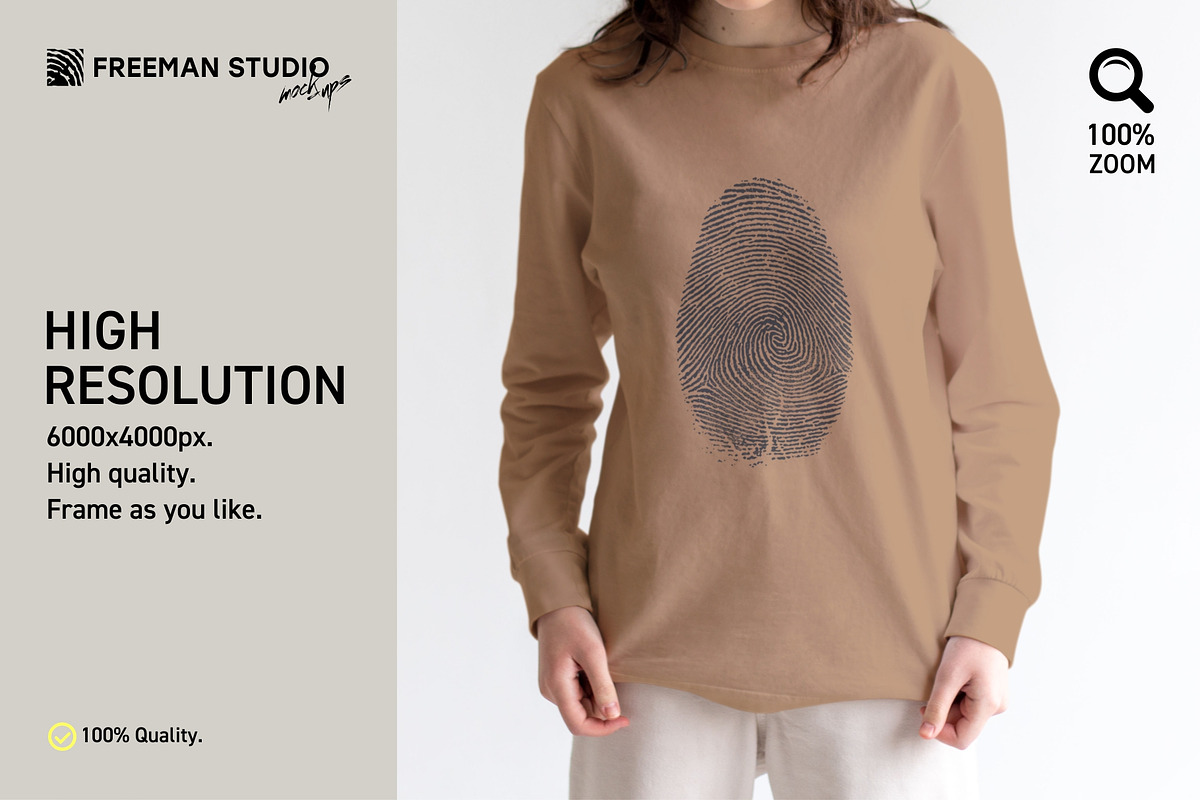 Longsleeve Mock-Up Set, a Shirt Mockup by Freeman Studio (Photo 4 of 14)