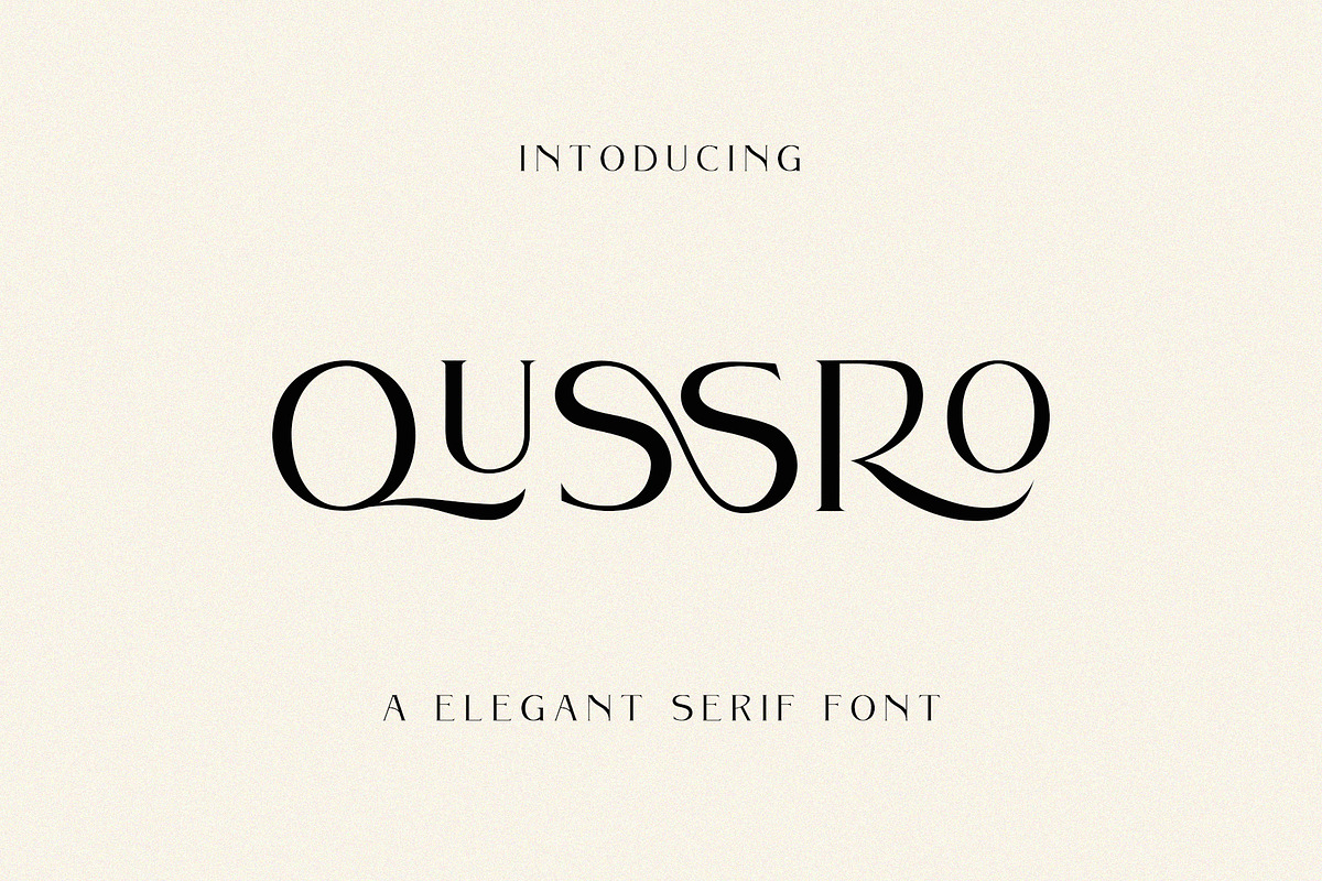 Qussro - Elegant Serif Font, a Serif Font by BOOSH Studio (Photo 1 of 9)
