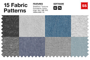 15 Fabric Texture Seamless Patterns