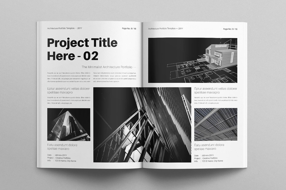 Architecture Portfolio Brochure, a Brochure Template by E-Type (Photo 4 of 7)