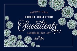 Succulent Borders - Botanic ClipArt